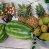 Mixto de frutas . Piñas, Melones, Guayabas